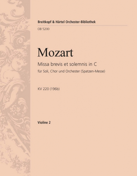 Missa brevis C-Dur KV220 für Soli, Chor, Orchester und Orgel