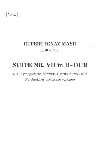 Suite Nr.7 B-Dur für Streicher und Bc