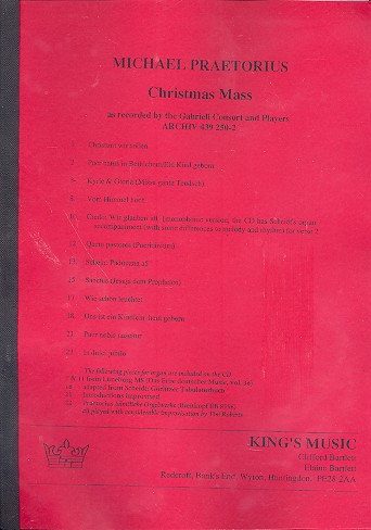 Christmas Mass for soloists, mixed chorus and instruments