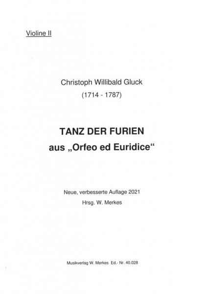 Tanz der Furien aus Orfeo ed Euridice für Orchester