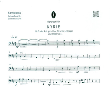 Kyrie für gem Chor (SAM/SATB), Streicher und Orgel