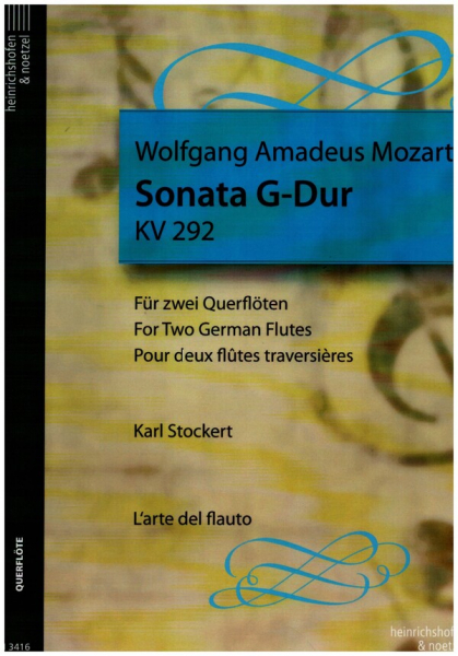 Sonate G-Dur KV292 für 2 Flöten