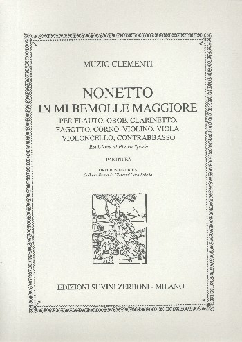 Nonetto mi bemol maggiore per quintetto a fiati, trio d&#039;archi e contrabbasso