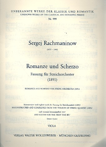 Romanze und Scherzo für Streichorchester