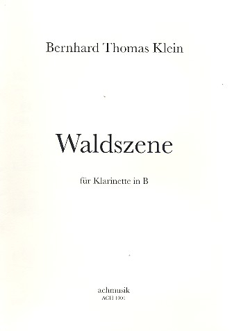 Waldszene für Klarinette