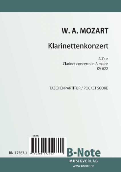 Konzert A-Dur KV622 für Klarinette und Orchester