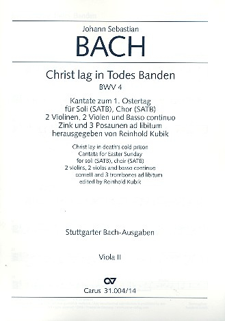 Christ lag in Todesbanden Kantate Nr.4 BWV4