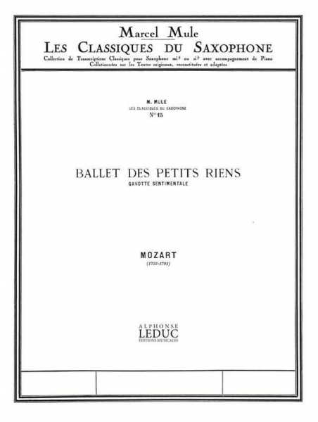 Ballet des petits riens pour saxophone alto et piano