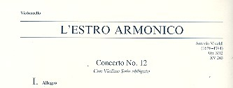 Konzert E-Dur L&#039;Estro Armonico op.3,12 RV265 für Violine, Streicher und Bc