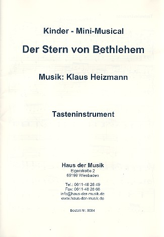 Der Stern von Bethlehem für Kinderchor, Sprecher und Instrumente