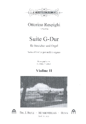 Suite G-Dur für Streichorchester und Orgel