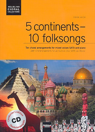 5 Continents - 10 Folksongs (+CD) für gem Chor und Klavier