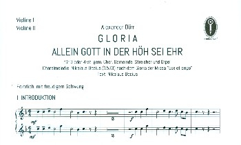 Gloria für gem Chor (SAM/SATB), Gemeinde, Streicher und Orgel