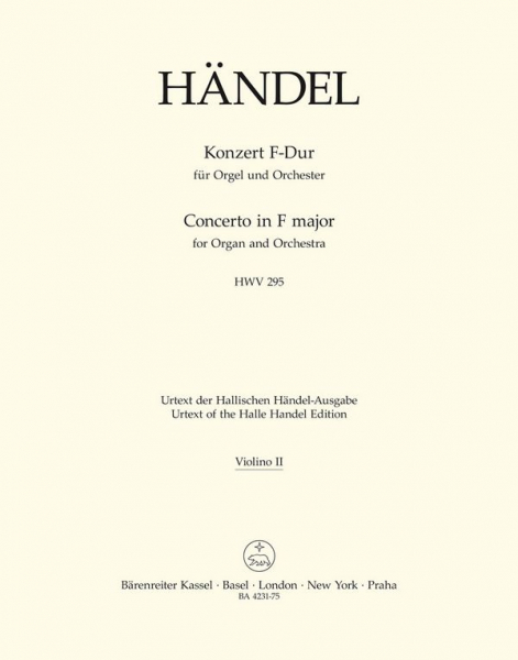 Konzert F-Dur Nr.13 HWV295 für Orgel und Orchester