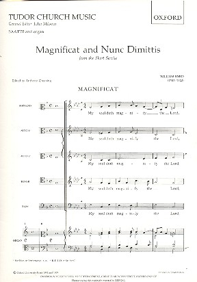 Magnificat and Nunc dimittis for mixed chorus and organ