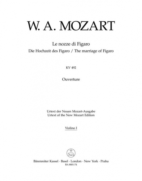 Ouvertüre zu Le nozze di Figaro KV492 für Orchester