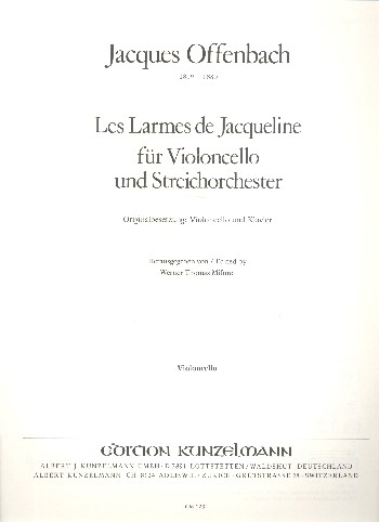 Les larmes de Jacqueline für Violoncello und Streichorchester