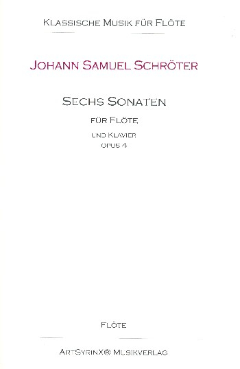 6 Sonaten op.4 für Flöte und Klavier