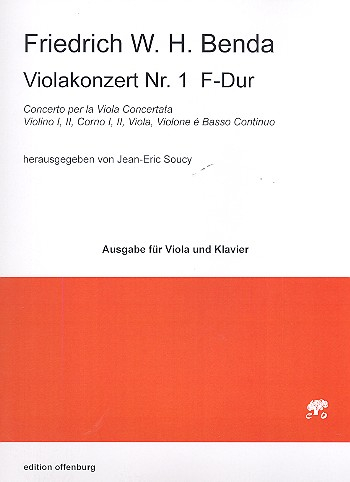 Konzert F-Dur Nr.1 für Viola und Streichorchester für Viola und Klavier