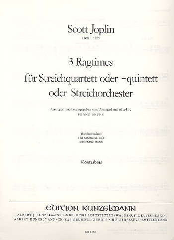 3 Ragtimes für 4-5 Streicher (Streichorchester)