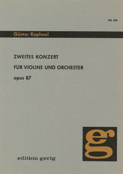 Konzert Nr.2 op.87 für Violine und Orchester