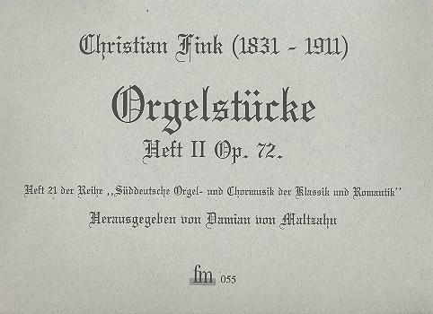 Orgelstücke Band 2 op.72