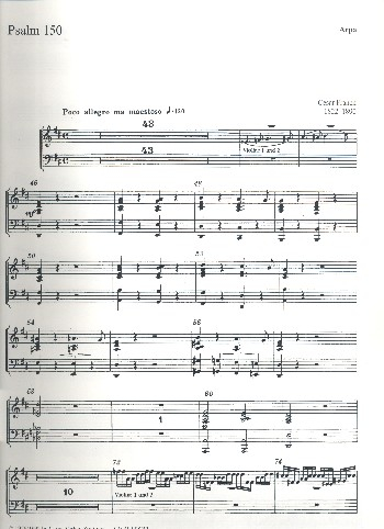 Psalm 150 für gem Chor, Streicher und Orgel