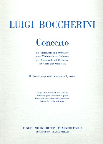 Konzert B-Dur für Violoncello und Orchester für Violoncello