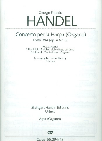 Konzert op.4,6 HWV294 für Harfe (Orgel) und Orchester