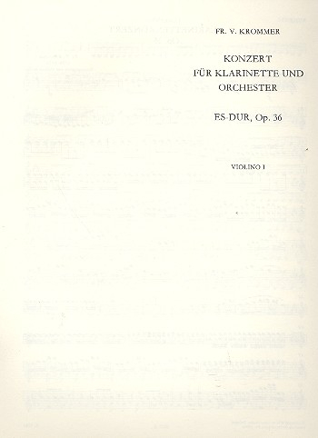 Konzert Es-Dur op.36 für Klarinette und Orchester