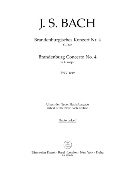 Brandenburgisches Konzert G-Dur Nr.4 BWV1049 für Orchester