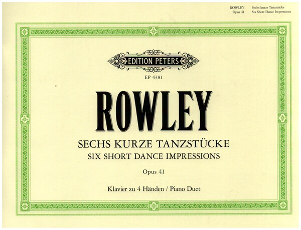 6 kurze Tanzstückchen op.41 für Klavier zu 4 Händen