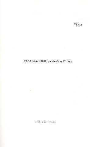 Sinfonie B-Dur op.3,4 für Kammerorchester