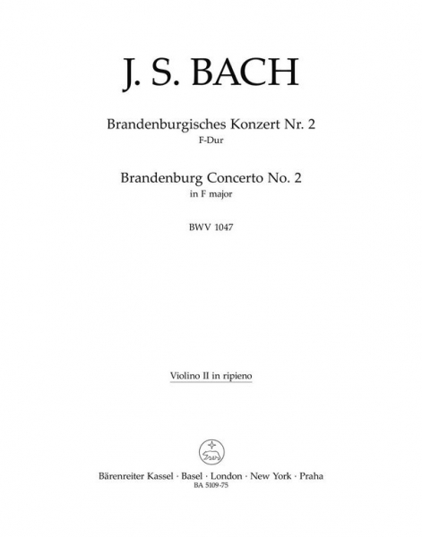 BRANDENBURGISCHES KONZERT NR. 2 F-DUR, BWV 1047