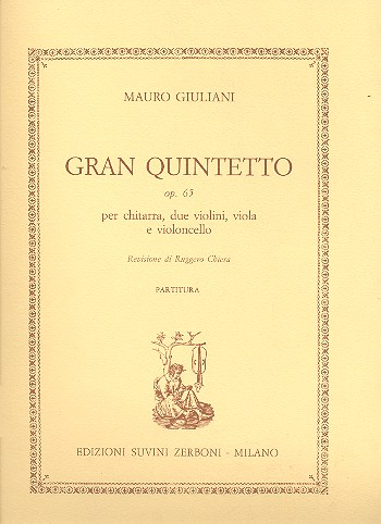 Gran quintetto op.65 per chitarra, 2 violini, viola e violoncello