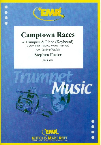 Camptown Races für 4 Trompeten und Klavier (Keyboard) (Percussion ad lib)