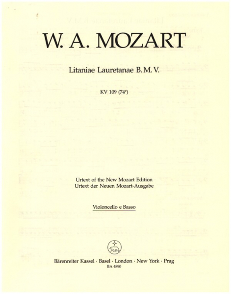 Litaniae Lauretanae B.M.V. KV109 für Soli, Chor und Orchester