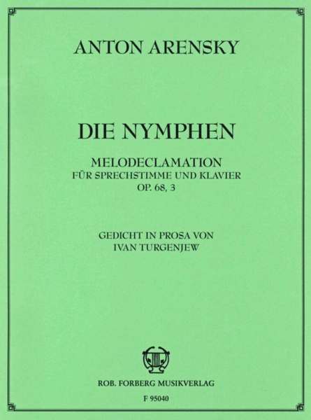 Die Nymphen op.68,3 für Sprechstimme und Klavier