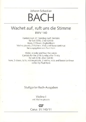 Wachet auf ruft uns die Stimme Kantate Nr.140 BWV140