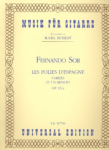 Les folies d&#039;espagne, op. 15a für Gitarre