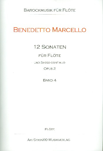 12 Sonaten op.2 Band 4 (Nr.10-12) für Flöte und Bc