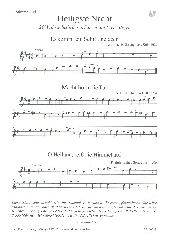 Heiligste Nacht für 4 Instrumente (Ensemble) (Chor ad lib)