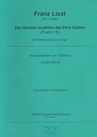 Die Himmel erzählen die Ehre Gottes für Männerchor und Orgel