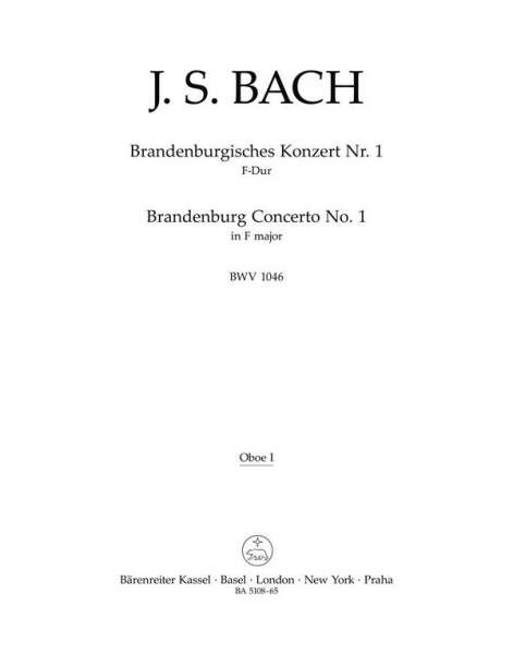 BRANDENBURGISCHES KONZERT F-DUR NR.1 BWV1046 FUER ORCHESTER