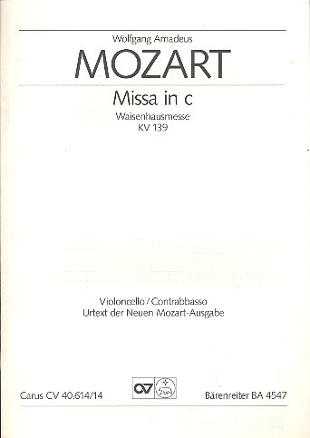 Missa c-Moll KV139 für Soli (SATB), Chor und Orchester