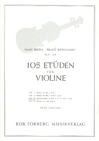 105 Etüden op.45 Band 3 (Nr.76-89) für Violine