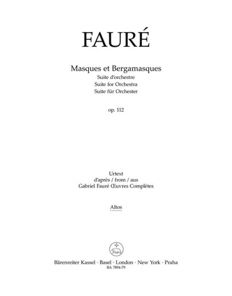 Masques et Bergamasques op.112 für Orchester