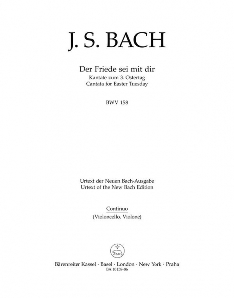 Der Friede sei mit dir Kantate Nr.158 BWV158