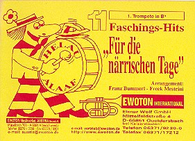 11 Faschingshits für die närrischen Tage: für Blasorchester