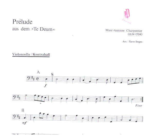 Prelude aus dem Tedeum für Orchester